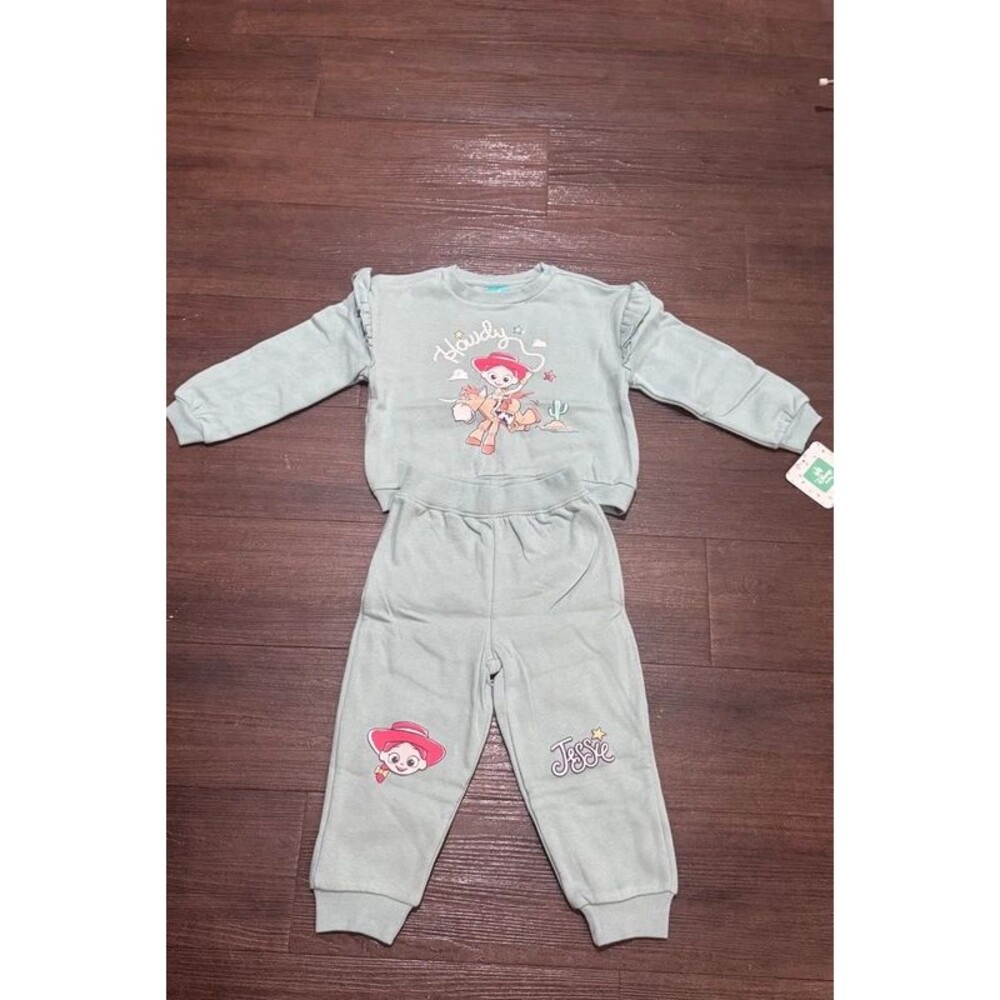Disney Baby Toy Story Jessie Girls 24M Sage Green Sweatshirt Jogger 2 Piece Set